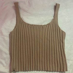 Tan Crop Tank top